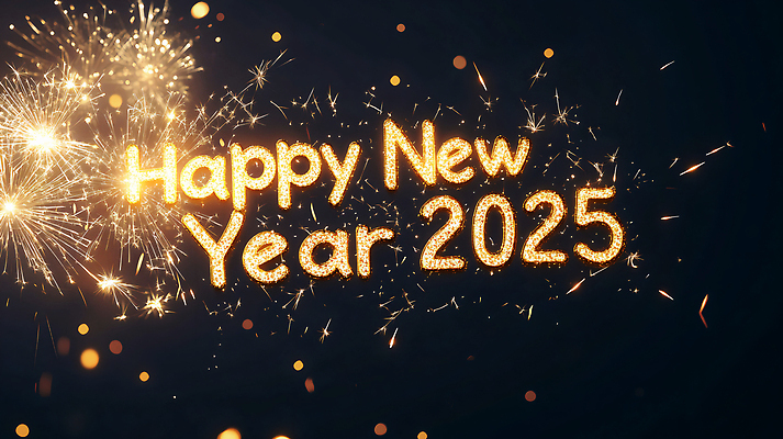 JPG 편집이미지 새해 폭죽 불꽃놀이 사람없음 반짝임 숫자 새해인사 보케 해피뉴이어 2025년 을사년 편집실사 AI컴퓨터그래픽 AI콘텐츠 문자 모션 놀이 인사 연도 CG 파일형식