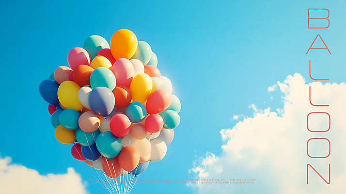 PSD 구름 편집이미지 하늘 사람없음 컬러풀 풍선 카피스페이스 이미지편집 자연요소 컬러 공백 파일형식