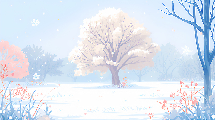 JPG 나무 설경 겨울 일러스트 눈꽃 풍경 사람없음 눈 풀 쌓인눈 눈내림 국내일러스트 AI일러스트 AI콘텐츠 자연요소 식물 계절 날씨 눈_날씨 파일형식