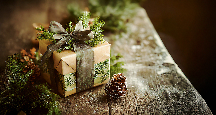 JPG 편집이미지 크리스마스장식 크리스마스 크리스마스선물 사람없음 선물상자 한개 오브젝트 솔방울 편집실사 AI포토 AI콘텐츠 1 기념일 선물 상자 CG 파일형식