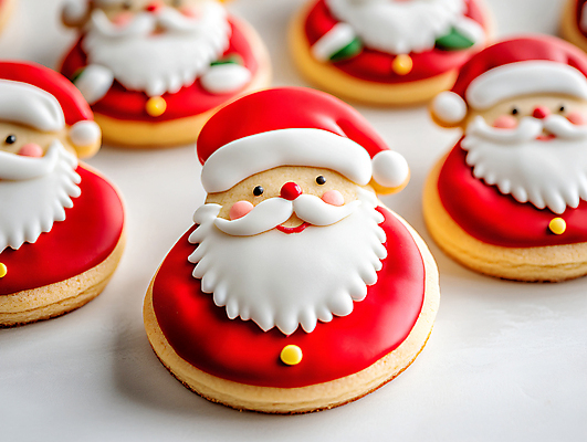 JPG 편집이미지 크리스마스 취미 사람없음 산타클로스 쿠키 제과 디지털합성 홈베이킹 편집실사 AI포토 AI콘텐츠 기념일 디저트 제과제빵 CG 제빵 파일형식