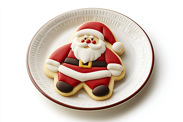 JPG 편집이미지 접시 크리스마스 취미 사람없음 산타클로스 쿠키 제과 디지털합성 홈베이킹 편집실사 AI포토 AI콘텐츠 식기 기념일 디저트 제과제빵 CG 제빵 파일형식