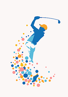 전신 남자 골프 일러스트 한명 성인 골프채 원형 스윙 그라데이션 성인남자한명만 국내일러스트 AI파일 도형 1 포즈 골프용품 사람 구기 남자한명만 성인남자만 파일형식 벡터