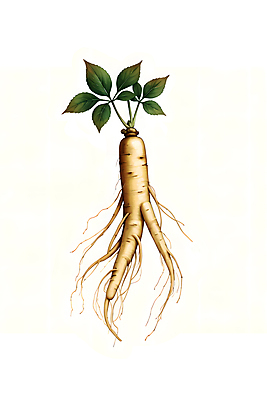 JPG 잎 일러스트 사람없음 인삼 뿌리 국내일러스트 AI일러스트 AI콘텐츠 식물 삼 파일형식