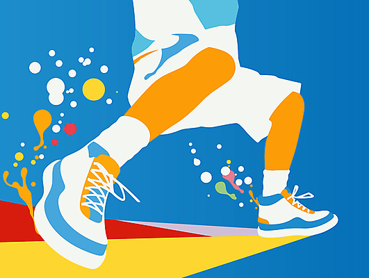 남자 운동화 일러스트 한명 성인 파란색 하반신 비보이 춤동작 성인남자한명만 국내일러스트 AI파일 1 컬러 신발 사람 춤 남자한명만 성인남자만 파일형식 벡터