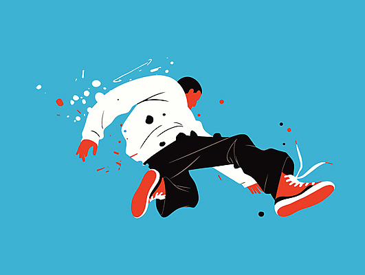 전신 남자 일러스트 한명 성인 파란색 비보이 춤동작 성인남자한명만 국내일러스트 AI파일 1 컬러 사람 춤 남자한명만 성인남자만 파일형식 벡터