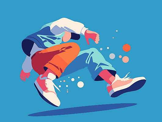 전신 모자 남자 일러스트 한명 성인 파란색 비보이 춤동작 성인남자한명만 국내일러스트 AI파일 1 잡화 컬러 사람 춤 남자한명만 성인남자만 파일형식 벡터