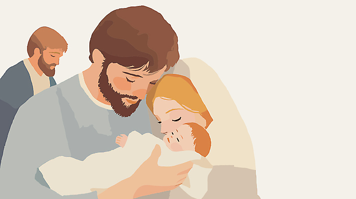 여자 남자 기독교 일러스트 안기 여러명 상반신 성인 아기 예수 국내일러스트 AI파일 종교 다수 모션 사람 신_종교 파일형식 벡터