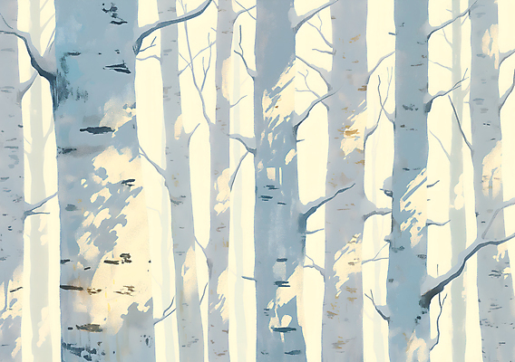 JPG 나무 겨울 일러스트 자연 풍경 사람없음 숲 국내일러스트 AI일러스트 AI콘텐츠 식물 계절 생태계 파일형식