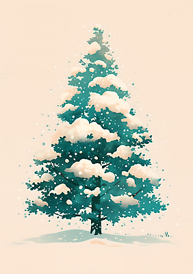 JPG 나무 겨울 일러스트 풍경 사람없음 눈 눈덮임 국내일러스트 AI일러스트 AI콘텐츠 자연요소 식물 계절 컨셉 날씨 파일형식