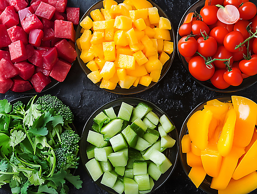 JPG 편집이미지 접시 과일 방울토마토 오이 파프리카 건강 사람없음 신선 브로콜리 건강식 슈퍼푸드 편집실사 AI포토 AI콘텐츠 식기 음식 토마토 채소 CG 건강식품 파일형식