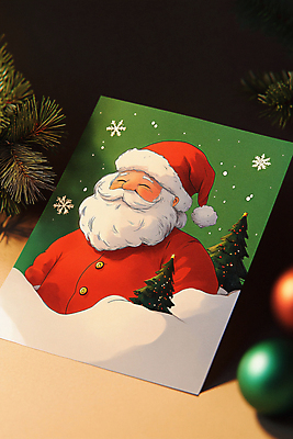 1 계절 기념일 잎 크리스마스장식 크리스마스 카드_감사 프레임 사람 성인 편지 CG 남자한명만 노인남자만 파일형식 AI콘텐츠 노인남자한명만 한명 남자 노년 크리스마스트리 솔잎 오너먼트 크리스마스카드 디지털합성 카드프레임 겨울 디자인 엽서 그림 JPG 편집이미지 산타클로스 편집실사 AI포토