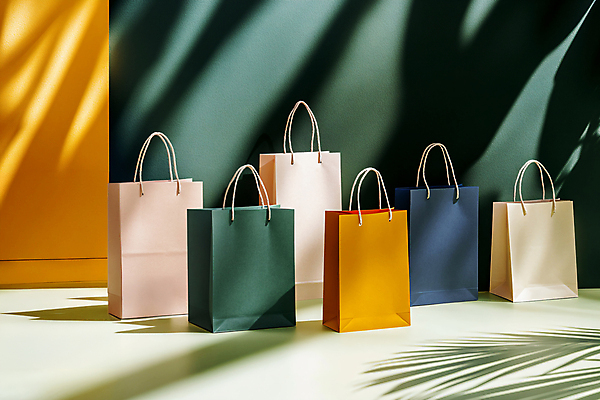 JPG 편집이미지 그림자 선물 사람없음 쇼핑 햇빛 쇼핑백 상품 디지털합성 편집실사 AI포토 AI콘텐츠 가방 태양 CG 파일형식