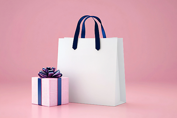 JPG 편집이미지 분홍색 사람없음 선물상자 쇼핑 쇼핑백 상품 디지털합성 편집실사 AI포토 AI콘텐츠 컬러 가방 선물 상자 CG 파일형식