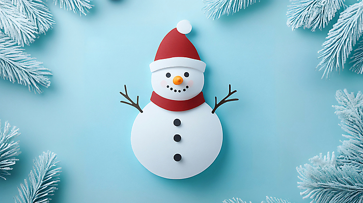 JPG 편집이미지 크리스마스 겨울 눈사람 사람없음 디지털합성 솔잎 편집실사 AI컴퓨터그래픽 AI콘텐츠 계절 기념일 잎 CG 파일형식
