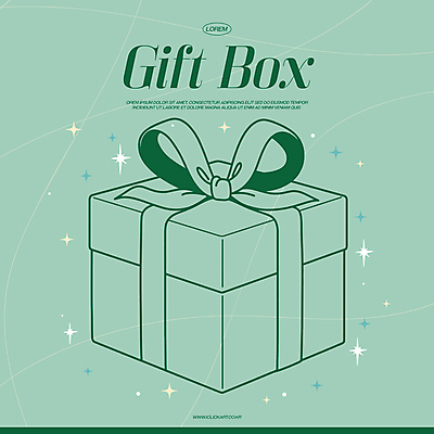 기념일 리본 크리스마스 라인일러스트 일러스트 사람없음 초록색 선물상자 반짝임 축하 심플 민트색 국내일러스트 AI파일 컬러 컨셉 모션 선물 이벤트 상자 파일형식 벡터