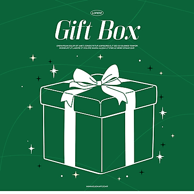 기념일 리본 크리스마스 라인일러스트 일러스트 사람없음 초록색 선물상자 반짝임 축하 심플 국내일러스트 AI파일 컬러 컨셉 모션 선물 이벤트 상자 파일형식 벡터