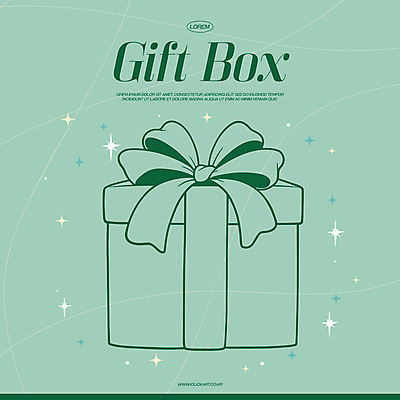 기념일 리본 크리스마스 라인일러스트 일러스트 사람없음 초록색 선물상자 반짝임 축하 심플 민트색 국내일러스트 AI파일 컬러 컨셉 모션 선물 이벤트 상자 파일형식 벡터