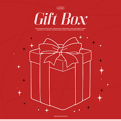 기념일 리본 크리스마스 라인일러스트 일러스트 사람없음 빨간색 선물상자 반짝임 축하 심플 국내일러스트 AI파일 컬러 컨셉 모션 선물 이벤트 상자 파일형식 벡터