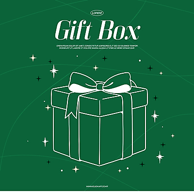 기념일 리본 크리스마스 라인일러스트 일러스트 사람없음 초록색 선물상자 반짝임 축하 심플 국내일러스트 AI파일 컬러 컨셉 모션 선물 이벤트 상자 파일형식 벡터