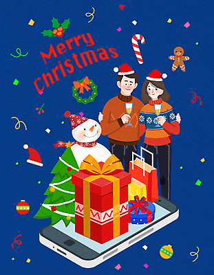 PSD 커플 크리스마스장식 크리스마스 일러스트 산타모자 눈사람 모바일 크리스마스선물 선물 들기 성인 두명 선물상자 스마트폰 쇼핑백 크리스마스트리 남색 샴페인잔 진저맨 성인만 국내일러스트 모자_잡화 기념일 컬러 술잔 가방 관계 모션 사람 핸드폰 스마트기기 상자 진저쿠키 파일형식