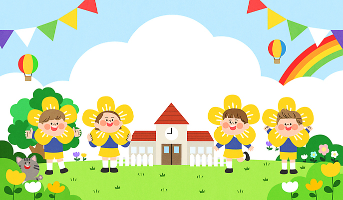 나무 구름 여자 남자 꽃 어린이 무지개 일러스트 미소 소녀 소년 여러명 손들기 고양이 유치원 유치원생 만세 열기구 인사 잡기 입학 환영 가랜드 다리들기 어린이만 국내일러스트 AI파일 자연요소 식물 교육 다수 포유류 항공교통 모션 표정 사람 반려동물 예절 파티용품 파일형식 벡터