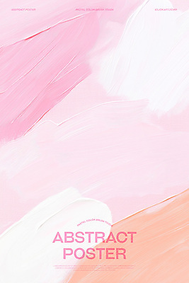 PSD 템플릿 포스터 분홍색 백그라운드 붓터치 추상 사람없음 물감 질감 이미지템플릿 컬러 무늬 미술도구 파일형식