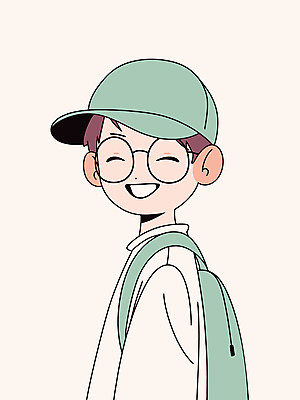 모자 남자 어린이 인물캐릭터 일러스트 한명 미소 웃음 소년 상반신 연두색 심플 소년한명만 안경낌 일러캐릭터 AI파일 캐릭터 1 잡화 안경 표정 사람 초록색 남자한명만 소년만 파일형식 벡터