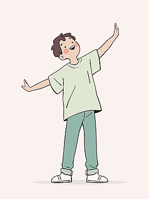 전신 남자 어린이 인물캐릭터 일러스트 팔벌리기 한명 미소 소년 연두색 심플 소년한명만 일러캐릭터 AI파일 캐릭터 1 모션 표정 사람 초록색 남자한명만 소년만 파일형식 벡터