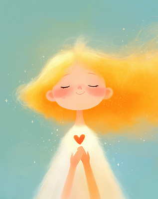 JPG 여자 어린이 하늘색 일러스트 천사 사랑 한명 미소 소녀 상반신 반짝임 금발 평화 눈감음 희망 하트 포근함 순수 손모으기 천사날개 소녀한명만 국내일러스트 AI일러스트 AI콘텐츠 모양 1 헤어스타일 감정 컨셉 날개 모션 표정 사람 손짓 파란색 감각 여자한명만 소녀만 파일형식