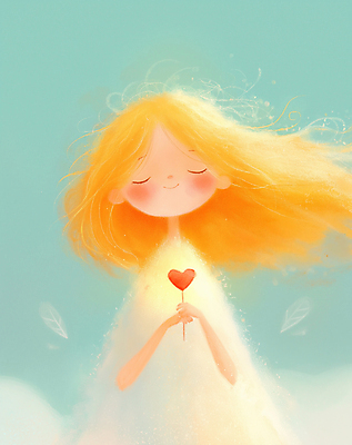 JPG 구름 여자 어린이 하늘색 일러스트 천사 사랑 한명 미소 소녀 상반신 금발 눈감음 희망 하트 잡기 포근함 순수 손모으기 천사날개 소녀한명만 국내일러스트 AI일러스트 AI콘텐츠 자연요소 모양 1 헤어스타일 감정 컨셉 날개 모션 표정 사람 손짓 파란색 감각 여자한명만 소녀만 파일형식