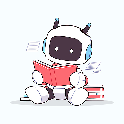 일러스트 미래 앉기 사람없음 빨간색 독서 흰색 읽기 로봇 에듀케이션 책더미 AI_인공지능 국내일러스트 AI파일 교육 컬러 컨셉 모션 책 무더기 파일형식 벡터