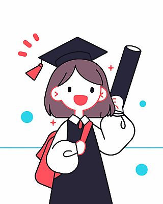 여자 일러스트 학사모 졸업 청소년 졸업생 한명 미소 들기 상반신 기쁨 졸업장 십대여자한명만 국내일러스트 AI파일 모자_잡화 1 교육 감정 모션 표정 사람 여자한명만 십대여자만 파일형식 벡터