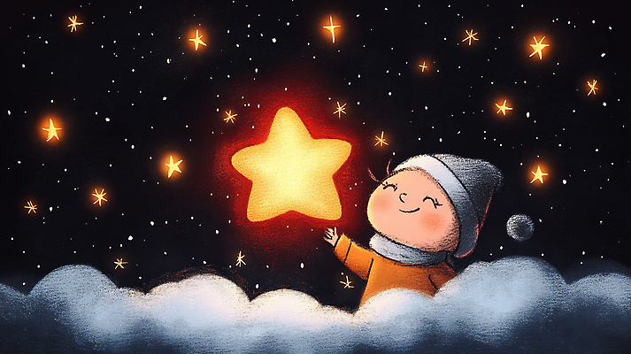 JPG 구름 여자 어린이 일러스트 상상 밤하늘 털모자 한명 미소 소녀 반짝임 주황색 목도리 어둠 꿈 신비 순수 호기심 별빛 손뻗기 환상 소녀한명만 국내일러스트 AI일러스트 AI콘텐츠 자연요소 모자_잡화 1 잡화 감정 별 컬러 컨셉 모션 하늘 표정 사람 빛 야간 여자한명만 소녀만 파일형식