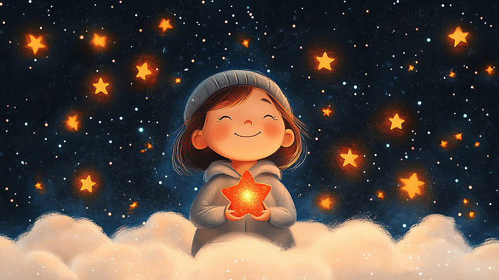 JPG 구름 모자 여자 어린이 일러스트 밤하늘 사랑 한명 미소 들기 소녀 반짝임 주황색 어둠 꿈 신비 순수 별빛 환상 소녀한명만 국내일러스트 AI일러스트 AI콘텐츠 자연요소 1 잡화 감정 별 컬러 컨셉 모션 하늘 표정 사람 빛 야간 여자한명만 소녀만 파일형식