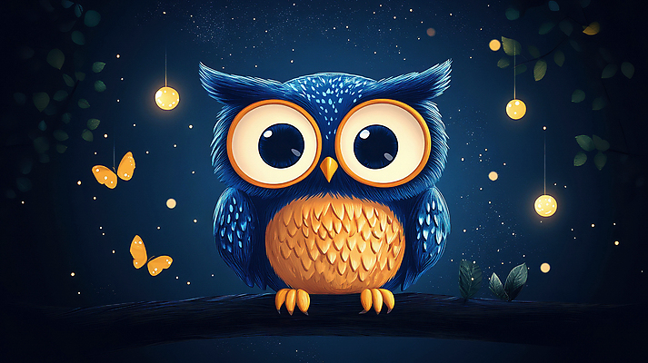 JPG 별 동물캐릭터 나비 일러스트 자연 밤하늘 나뭇잎 풍경 사람없음 고요 달 가을 나뭇가지 야간 올빼미 국내일러스트 일러캐릭터 AI일러스트 AI콘텐츠 자연요소 나무 동물 캐릭터 계절 곤충 잎 조류 하늘 생태계 파일형식