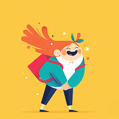 JPG 전신 여자 행복 리본 어린이 가방 일러스트 한명 웃음 소녀 인사 즐거움 긍정적 소녀한명만 국내일러스트 AI일러스트 AI콘텐츠 1 잡화 감정 표정 사람 예절 여자한명만 소녀만 파일형식