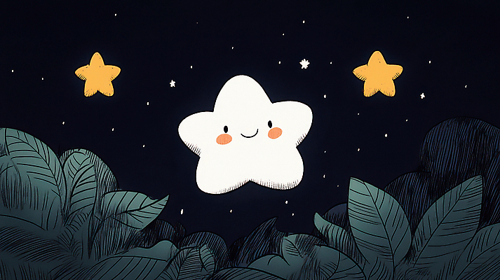 JPG 구름 별 일러스트 밤하늘 동화 사람없음 평화 검은색 고요 꿈 숲 감성 국내일러스트 AI일러스트 AI콘텐츠 자연요소 컬러 컨셉 하늘 야간 파일형식