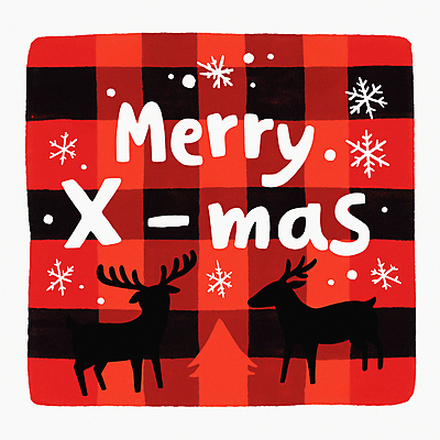 JPG 크리스마스 겨울 일러스트 눈꽃 사람없음 빨간색 루돌프 눈송이 체크무늬 순록 홀리데이 국내일러스트 AI일러스트 AI콘텐츠 계절 기념일 컬러 무늬 휴가 사슴 눈_날씨 파일형식