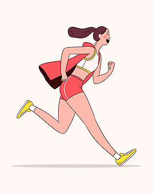 여자 인물캐릭터 스포츠 일러스트 건강 한명 웃음 성인 빨간색 달리기 운동 헬스 에너지 즐거움 러닝 엘리먼트 성인여자한명만 일러캐릭터 AI파일 캐릭터 1 감정 컬러 모션 표정 사람 여자한명만 성인여자만 파일형식 벡터