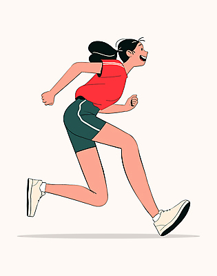 여자 인물캐릭터 스포츠 일러스트 건강 한명 웃음 성인 빨간색 초록색 달리기 운동 헬스 에너지 즐거움 러닝 엘리먼트 성인여자한명만 일러캐릭터 AI파일 캐릭터 1 감정 컬러 모션 표정 사람 여자한명만 성인여자만 파일형식 벡터