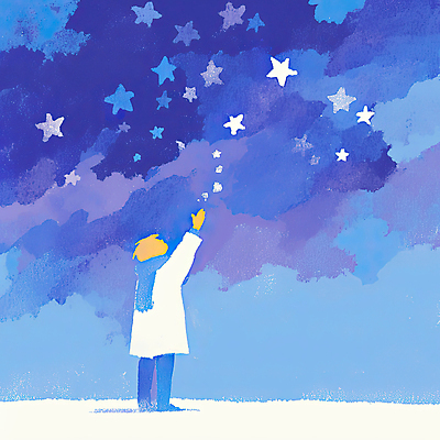 JPG 전신 구름 남자 별 겨울 일러스트 밤하늘 하늘 한명 성인 파란색 목도리 새벽 감성 손뻗기 몽환 성인남자한명만 국내일러스트 AI일러스트 AI콘텐츠 자연요소 1 잡화 계절 컬러 컨셉 모션 사람 야간 남자한명만 성인남자만 파일형식