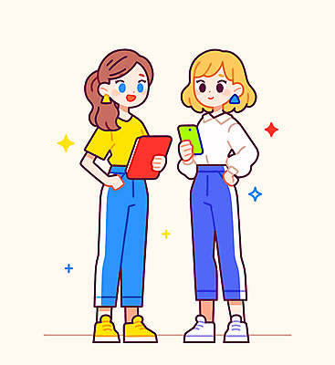 전신 여자 어린이 인물캐릭터 허리손 다이어트 일러스트 들기 소녀 두명 캐주얼 파란색 반짝임 스마트폰 계획 즐거움 소녀만 일러캐릭터 AI파일 캐릭터 옷 감정 컬러 포즈 컨셉 모션 건강 사람 핸드폰 스마트기기 여자만 어린이만 파일형식 벡터