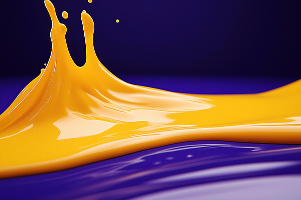 JPG 편집이미지 예술 곡선 사람없음 노란색 보라색 물감 흐름 물방울 액체 혼합 질감 스플래쉬 편집실사 AI컴퓨터그래픽 AI콘텐츠 선 컬러 컨셉 미술도구 CG 파일형식