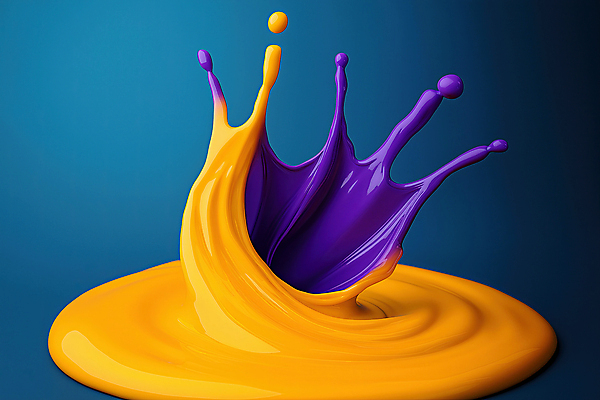 JPG 편집이미지 예술 곡선 사람없음 노란색 보라색 물감 흐름 물방울 액체 혼합 질감 스플래쉬 편집실사 AI컴퓨터그래픽 AI콘텐츠 선 컬러 컨셉 미술도구 CG 파일형식