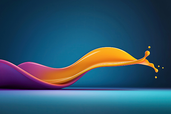 JPG 편집이미지 예술 곡선 사람없음 노란색 보라색 물감 흐름 물방울 액체 혼합 질감 스플래쉬 편집실사 AI컴퓨터그래픽 AI콘텐츠 선 컬러 컨셉 미술도구 CG 파일형식