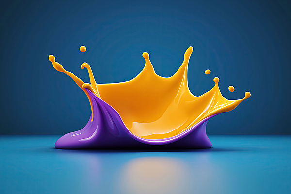 JPG 편집이미지 예술 곡선 사람없음 노란색 보라색 물감 흐름 물방울 액체 혼합 질감 스플래쉬 편집실사 AI컴퓨터그래픽 AI콘텐츠 선 컬러 컨셉 미술도구 CG 파일형식