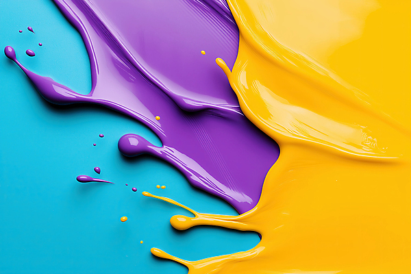 JPG 편집이미지 예술 곡선 사람없음 노란색 보라색 물감 흐름 물방울 액체 혼합 질감 스플래쉬 편집실사 AI포토 AI콘텐츠 선 컬러 컨셉 미술도구 CG 파일형식