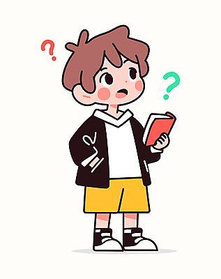 전신 남자 어린이 인물캐릭터 생각 일러스트 상상 한명 들기 소년 책 캐주얼 독서 물음표 읽기 호기심 주머니손 소년한명만 일러캐릭터 AI파일 캐릭터 1 기호 옷 감정 컨셉 모션 사람 남자한명만 소년만 파일형식 벡터