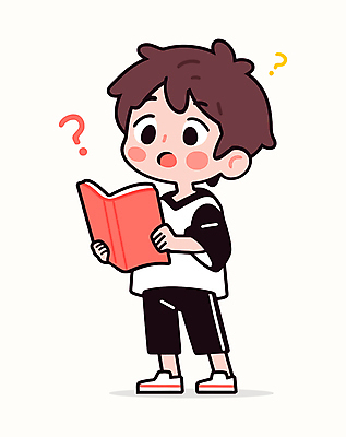 전신 남자 어린이 인물캐릭터 생각 일러스트 상상 한명 들기 소년 책 캐주얼 독서 물음표 읽기 호기심 소년한명만 일러캐릭터 AI파일 캐릭터 1 기호 옷 감정 컨셉 모션 사람 남자한명만 소년만 파일형식 벡터